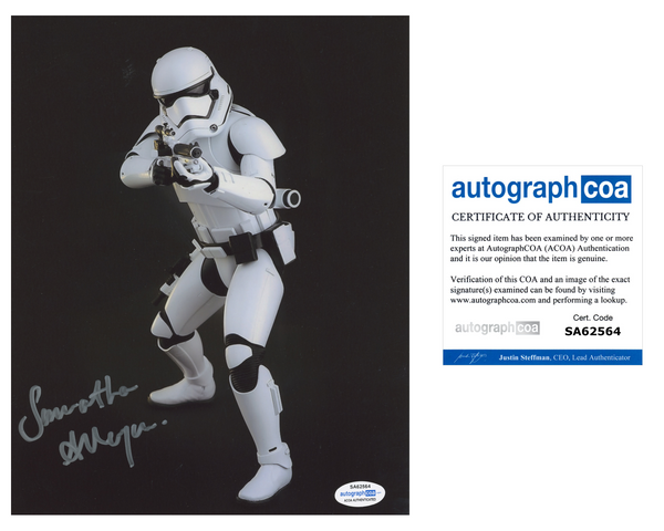 SAMANTHA ALLEYNE Signed STAR WARS Autograph 8x10 Photo Force Awakens  ACOA COA