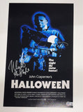 Jamie Lee Curtis & Nick Castle Signed HALLOWEEN Photo Poster Autograph BAS COA