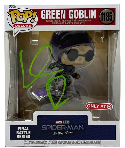 Willem Dafoe Signed Spider-Man Green Goblin Funko Pop Deluxe Autograph BAS COA