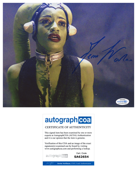 FEMI TAYLOR Signed STAR WARS Autograph 8x10 Photo Return of The Jedi Oola ACOA