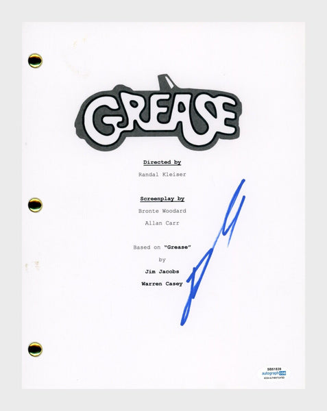 John Travolta Signed Autograph GREASE Movie Script Full Screenplay ACOA COA