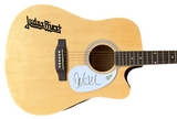 Ian Hill JUDAS PRIEST Signed Autograph Full Size Acoustic Guitar Beckett COA