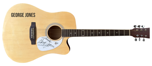 George Jones Signed Autograph Full Size Acoustic Guitar Country Beckett COA