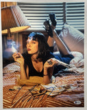 Uma Thurman Signed Pulp Fiction 11x14 Photo Autograph Mia Wallace Beckett COA