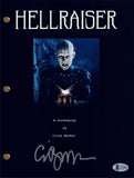 Clive Barker Signed HELLRAISER Autograph Movie Script Full Screenplay BAS COA