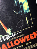 Jamie Lee Curtis & Nick Castle HALLOWEEN Signed 11x17 Poster Photo Autograph BAS