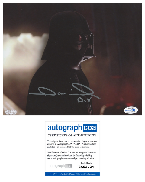 DANIEL NAPROUS Signed STAR WARS Autograph 8x10 Photo Darth Vader Rogue One ACOA