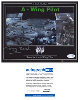 TERRY SACH Signed STAR WARS Autograph 8x10 Photo A Wing Pilot A NEW HOPEA COA