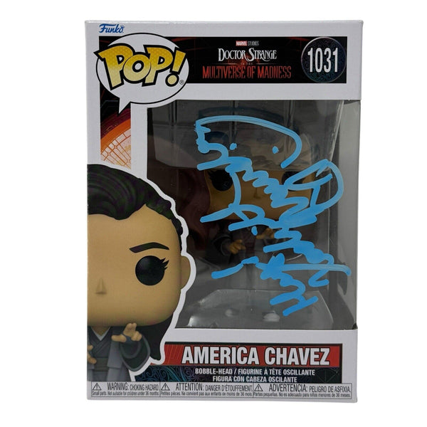 Xochitl Gomez Signed Doctor Strange America Chavez Funko Pop Marvel Beckett COA