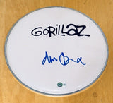 Damon Albarn Signed GORILLAZ Autograph 12" Drumhead Band Singer Beckett COA