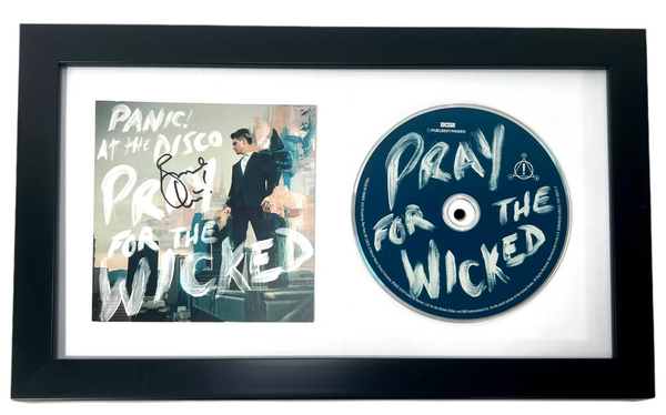 BRENDON URIE PANIC! AT THE DISCO Signed PRAY FOR THE WICKED Framed CD BAS COA