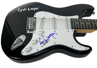 Cyndi Lauper Signed Autograph Electric Guitar Pop Singer ACOA COA