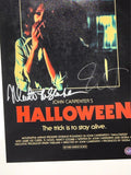 Jamie Lee Curtis & Nick Castle HALLOWEEN Signed 11x17 Poster Photo Autograph BAS