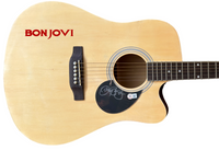 JON BON JOVI Signed Autograph Full Size Acoustic Guitar BON JOVI Beckett COA