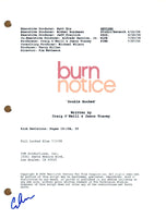 Gabrielle Anwar BURN NOTICE Signed Autograph Episode Script Full Screenplay COA