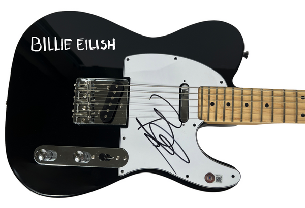 Billie Eilish Signed Autograph Electric Guitar Bad Guy Singer BAS Beckett COA