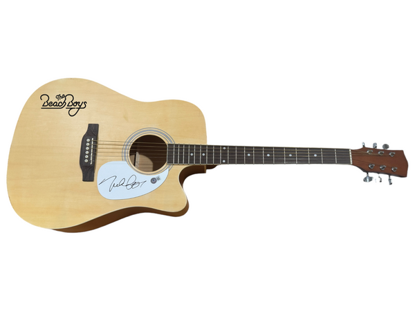 Mike Love The Beach Boys Signed Autograph Acoustic Guitar Full Size Beckett COA