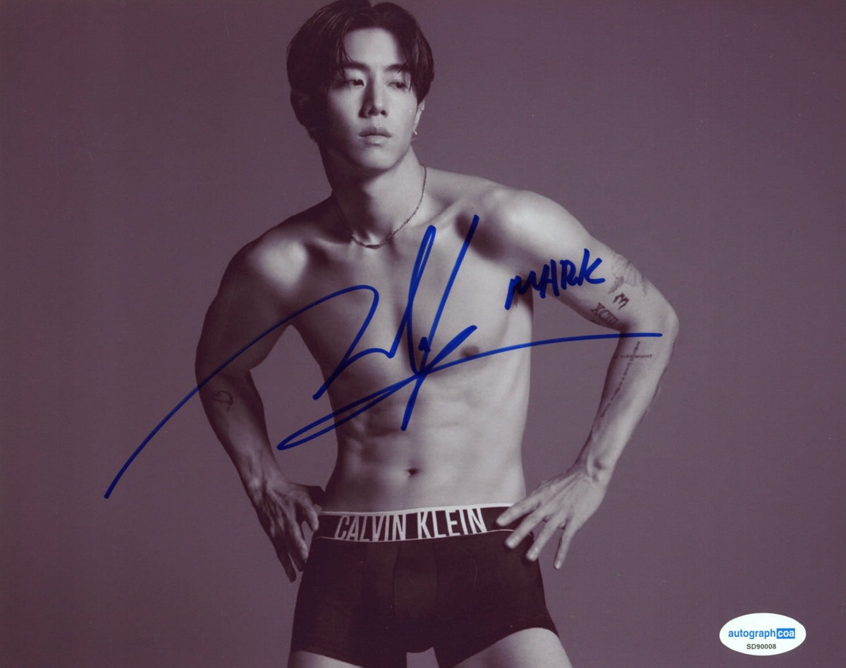 Mark Tuan Got7 Signed Autograph 8x10 Photo K-Pop Singer Shirtless Pose ...
