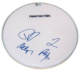 Foo Fighters Signed Autograph 12" Drumhead Dave Grohl Taylor Hawkins Band x4 BAS