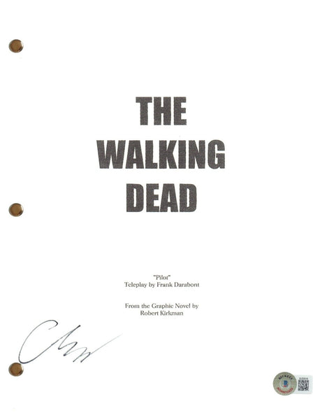 Chandler Riggs Signed The Walking Dead Pilot Script Autograph Carl Grimes BAS