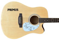 Larry LaLonde Ler PRIMUS Signed Autograph Full Size Acoustic Guitar ACOA COA