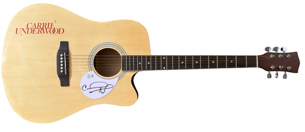 Carrie Underwood Signed Autograph Full Size Acoustic Guitar Singer Beckett COA