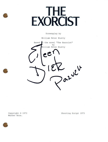 Eileen Dietz Signed Autograph The Exorcist Movie Script Screenplay Pazuzu COA