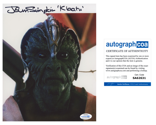 JOHN SIMPKIN Signed STAR WARS Autograph 8x10 Photo Return of The Jedi ACOA