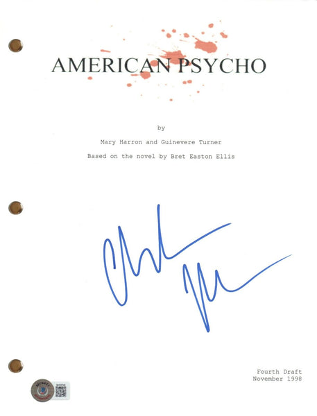 CHRISTIAN BALE Signed Autograph AMERICAN PSYCHO Movie Script Screenplay BAS COA