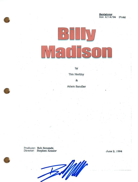 Bradley Whitford BILLY MADISON Signed Autograph Movie Script Full Screenplay COA