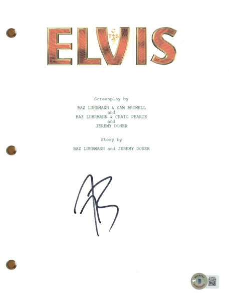 Austin Butler Signed Autograph Elvis Movie Script Screenplay Presley Beckett COA