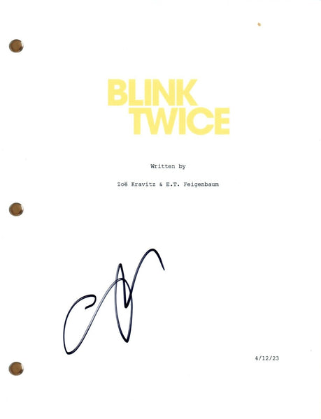 Simon Rex Signed Autograph BLINK TWICE Movie Script Full Screenplay COA