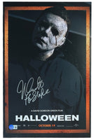 Nick Castle Signed HALLOWEEN 11x17 Movie Poster Photo Michael Myers Beckett COA