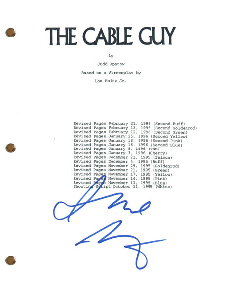Judd Apatow THE CABLE GUY Signed Autograph Movie Script Full Screenplay Film COA