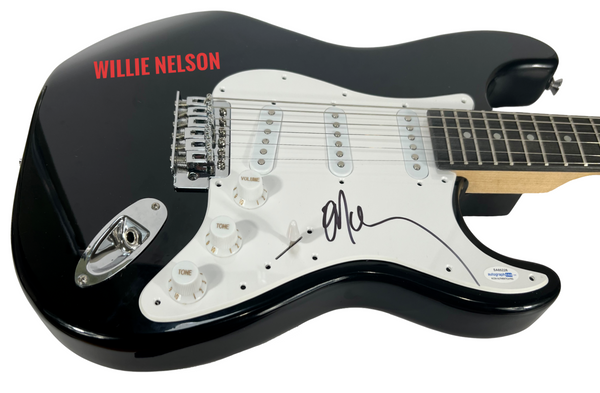 Willie Nelson Signed Autograph Electric Guitar Country Music Highwaymen ACOA COA