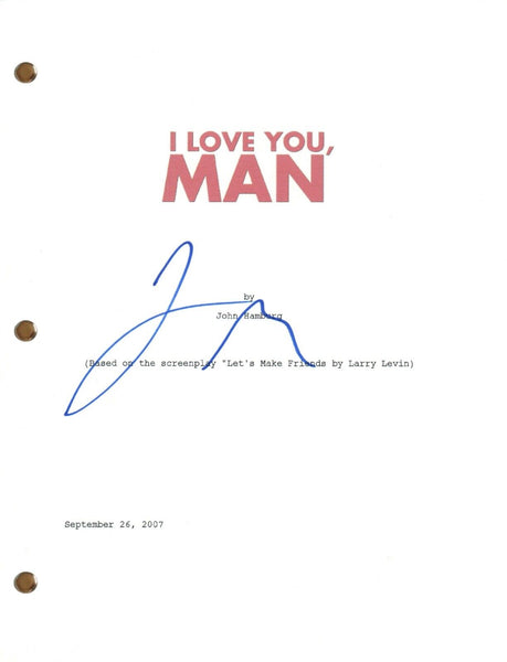 Jason Segel Signed Autograph I Love You, Man Movie Script Full Screenplay COA