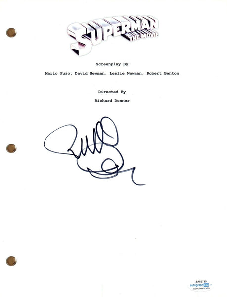 Richard Donner Signed Autographed SUPERMAN The Movie Script ACOA COA