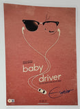 Edgar Wright Signed Autograph Baby Driver 12x18 Movie Poster Beckett COA