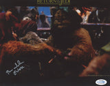 BRIAN WHEELER Signed STAR WARS Autograph 8x10 Photo Ewok Return of The Jedi ACOA