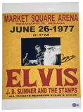 James Burton Signed Elvis Presley 11x17 Concert Poster Photo Autograph BAS COA
