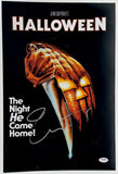 Jamie Lee Curtis Signed Halloween 12x18 Movie Poster Photo Autograph PSA COA