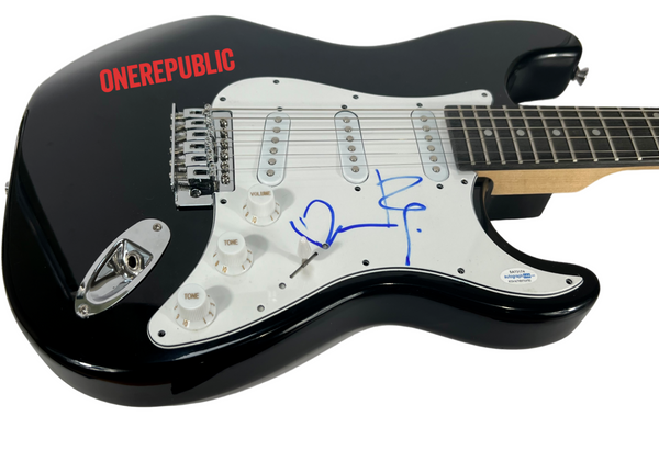 ONE REPUBLIC Signed Autograph Electric Guitar Ryan Tedder Brent Kutzle ACOA COA