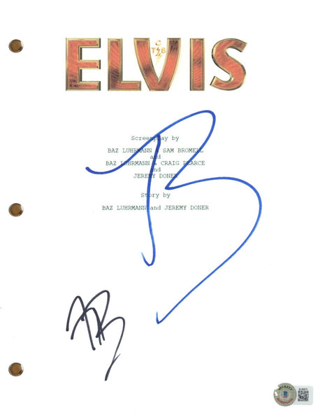 Baz Luhrmann & Austin Butler Signed Autograph Elvis Movie Script Beckett COA