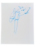 Stefan Lessard Dave Matthews Band Signed Autograph Original Art Sketch 11x14 COA