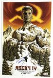 Dolph Lundgren Signed Autograph Rocky IV 12x18 Movie Poster Photo Beckett COA