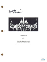 Rory Culkin Signed Autograph Lords of Chaos Movie Script Horror ACOA COA
