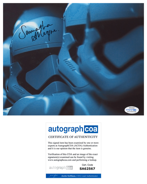 SAMANTHA ALLEYNE Signed STAR WARS Autograph 8x10 Photo Force Awakens  ACOA COA