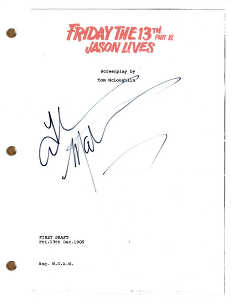 Thom Mathews Signed Autograph Friday the 13th Part VI Full Movie Script COA