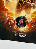 Ezra Miller Signed The Flash Movie Poster 12x18 Photo Autograph Beckett COA