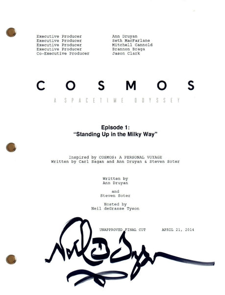 Neil deGrasse Tyson Signed COSMOS A SPACETIME ODYSSEY Full Episode Script COA